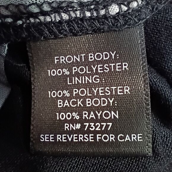 Simply Vera Wang Sleeveless Witchy Blouse Spiderwebs Hexagram Sheer Overlay 0X - Picture 4 of 6